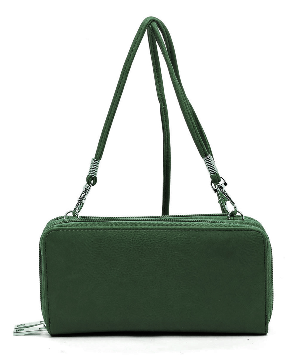 Fashion Double Zip Around Crossbody Wallet AD040